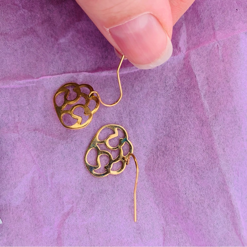 Purpose 1pair Gold Cloud Hooks Earrings - Picture 4 of 7